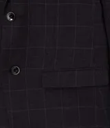 Blazer super slim con estampado cuadrillé, de manga larga y dos botones.