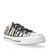 Championes Converse Chuck 70 Glow In The Dark, con estampado de cebra en blanco y negro.