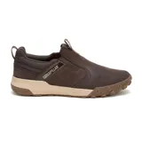 Zapatillas Caterpillar sin cordones, color marrón oscuro, con capellada de cuero y suela de goma con tecnología Hex.