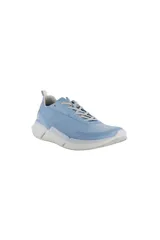 Zapatillas deportivas de corte bajo color azul, con suela flexible y diseño moderno.