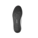 Championes de skate Etnies Joslin Vulc, color negro con detalles en blanco y suela de goma color caramelo.