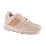 Championes deportivos Usaflex Scann color beige con detalles en dorado.