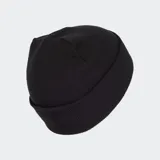 Gorro de lana Adidas Adicolor Cuff Beanie, color negro, con logo del trifolio bordado en el frente.
