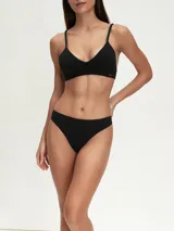 Colaless negra sin costuras.