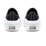 Championes urbanos Converse Chuck Taylor All Star Move de caña baja, color negro con detalles en blanco y suela de plataforma.
