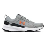 Championes Under Armour Charged Edge para hombre, color negro con detalles en verde flúor y suela blanca. Ideales para entrenamiento en gimnasio o al aire libre.