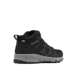 Botas de senderismo Columbia Peakfreak II Mid, color verde oliva con detalles en negro y naranja. Fabricadas con tecnología OutDry™ impermeable y transpirable, entresuela TechLite+™ para amortiguación y suela Adapt Trax™ para tracción.