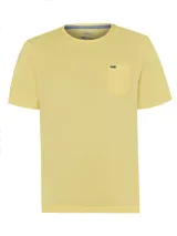 Remera celeste de algodón orgánico, corte regular fit, con cuello redondo y bolsillo en el pecho con logo bordado de la marca.