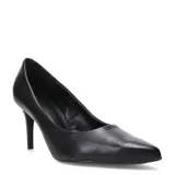 Zapato de vestir Bottero de cuero negro, con punta fina y taco aguja.