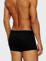 Pack de tres bóxers Diesel de algodón color gris con cintura elástica gris con logo de la marca en blanco.