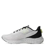 Championes deportivos de hombre, color gris con detalles en negro y amarillo fluor, con tecnología Fresh Foam para mayor confort.
