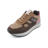 Zapatillas deportivas Osada, color marrón con detalles en beige, rosa y celeste.