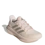 Championes Adidas Ultrarun 5 W para mujer, color rosa pálido con las tres tiras laterales en gris.