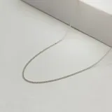 Cadena grumet de plata 925, largo 50cm y ancho de eslabón 1mm.