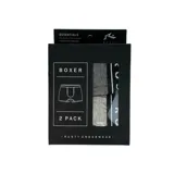 Pack de 2 boxers de algodón en color gris, con cintura elástica y diseño cómodo.