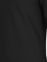 Remera negra de manga larga con cuello redondo y logo de Calvin Klein Jeans estampado en el pecho.