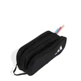 Cartuchera negra con logo de Adidas en blanco.
