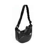 Bandolera Adidas negra con logo blanco.
