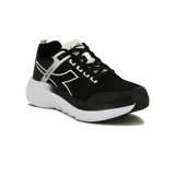 Championes de running Diadora Bresh para mujer, color negro con detalles en blanco.