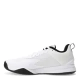Championes Adidas Courtflash Speed blancos con detalles en negro, con las tres tiras características de la marca en los laterales.