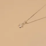 Conjunto de cadena y dije de plata 925, con dije en forma de huella de pata.