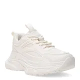 Zapatillas deportivas color beige con cordones y suela chunky.