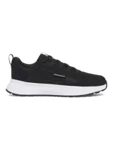 Championes Under Armour Street Mirage negros con detalles en blanco. Capellada de malla transpirable con refuerzos de gamuza sintética. Entresuela de espuma con tecnología Charged Cushioning para mayor amortiguación y respuesta. Suela de goma resistente a la abrasión.