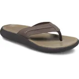 Ojotas Crocs Yukon Vista II LiteRide™ Flip para hombre, color marrón con suela negra.