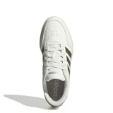 Championes urbanos Adidas Breaknet 3.0, color blanco con detalles en gris, confeccionados en material sintético, con las tres tiras características de la marca en los laterales y suela de goma.