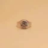 Anillo de plata 925 y oro 9k con diseño alusivo a la profesión de Técnico Prevencionista.