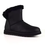 Bota corta Skechers Keepsakes 2.0 - Snowfall color negro, con parte superior de microfibra suave y forro de piel sintética. Cuenta con plantilla Warm Tech Memory Foam y suela de goma flexible.