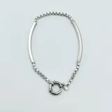 Pulsera de plata 925 veneciana con cierre marinero.