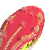 Championes de fútbol Adidas F50 Pro Firm Ground, diseñados para velocidad y agilidad en terrenos firmes. Parte superior de material Fibertouch con textura Sprintweb 3D, ajuste ligero y soporte. Lengüeta con ajuste tipo túnel y refuerzos de TPU. Suela Sprintshell 360 con tacos combinados.