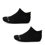 Pack de dos pares de medias invisibles negras con logo de la marca en el empeine.