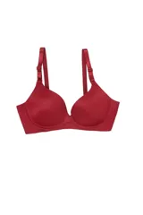 Soutien color rosa con textura acanalada y breteles regulables.