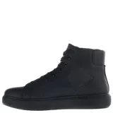 Championes de caña alta color negro, con cordones y suela gruesa. Diseño urbano.