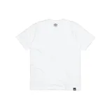 Remera básica blanca de algodón, con cuello redondo, manga corta y corte oversize. Incluye un pequeño logo de Dickies en la parte inferior.