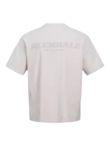 Camiseta lila de manga corta y cuello redondo con estampa gris en la espalda con la palabra "Glendale" en mayúsculas y la frase "Est. 1990, Local Merch".