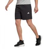 Short deportivo Adidas Train Essentials Woven para hombre, color negro con logo blanco.