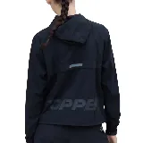 Campera deportiva Topper Sprint para mujer, color negro, con capucha y cierre de medio cuerpo.