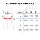 Pantalón de jean negro lavado, corte ancho y holgado, con cintura elástica y cordón ajustable. Presenta costuras verticales marcadas en los laterales exteriores de las piernas.