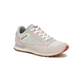 Zapatillas Caterpillar modelo Ventura, de estilo casual y versátil, color lila con detalles en gris y suela marrón.