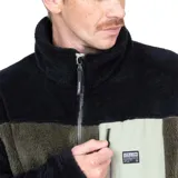 Canguro Volcom Flow multicolor con cierre frontal, cuello alto y bolsillo en el pecho.