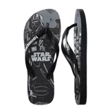 Sandalias Havaianas con estampado de Star Wars en tonos rojo, blanco y negro.