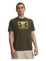 Remera celeste de manga corta Under Armour con logo estampado en el pecho.