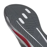 Championes de running Adidas Duramo SL 2, color blanco con detalles en negro y rojo.