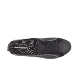 Zapatilla urbana blanca con detalles dorados, de cuero y tela calada. Cuenta con cordones, suela antideslizante Bounce® y plantilla extraíble de poliuretano con inserto de gel en el talón.