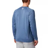 Remera de manga larga Columbia Terminal Tackle Heat, color gris jaspeado, con logo de la marca en el pecho y en la manga. Confeccionada en tejido transpirable de secado rápido y protección solar UPF 50.