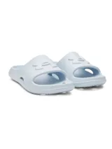 Sandalia Under Armour Locker V SL, color blanco, con diseño ergonómico y drenaje incorporado.