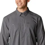 Camisa de hombre Columbia Silver Ridge, color beige, de manga larga con botones para enrollar, dos bolsillos frontales con botón, ventilación en la espalda y protección solar UPF 50.